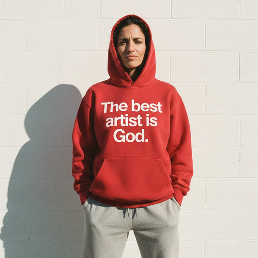 Best Artist Is God Hoodie Red