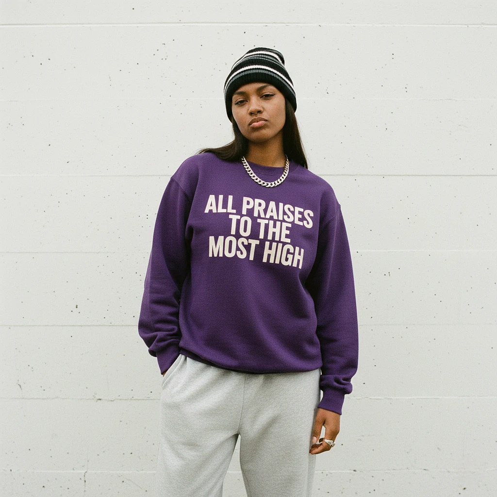 All Praises Sweatshirt Purple