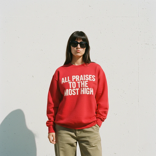 All Praises Sweatshirt Red