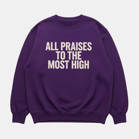 All Praises Sweatshirt Purple
