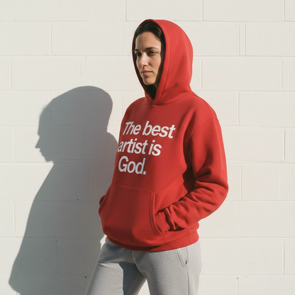 Best Artist Is God Hoodie Red