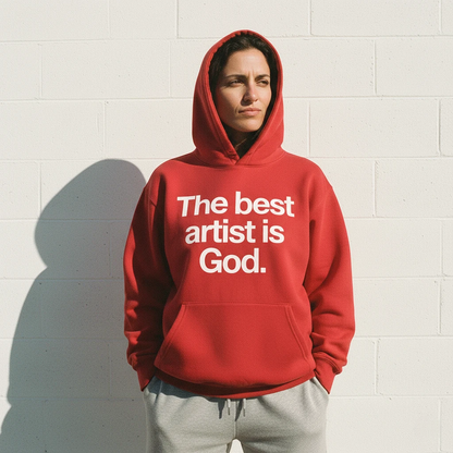 Best Artist Is God Hoodie Red