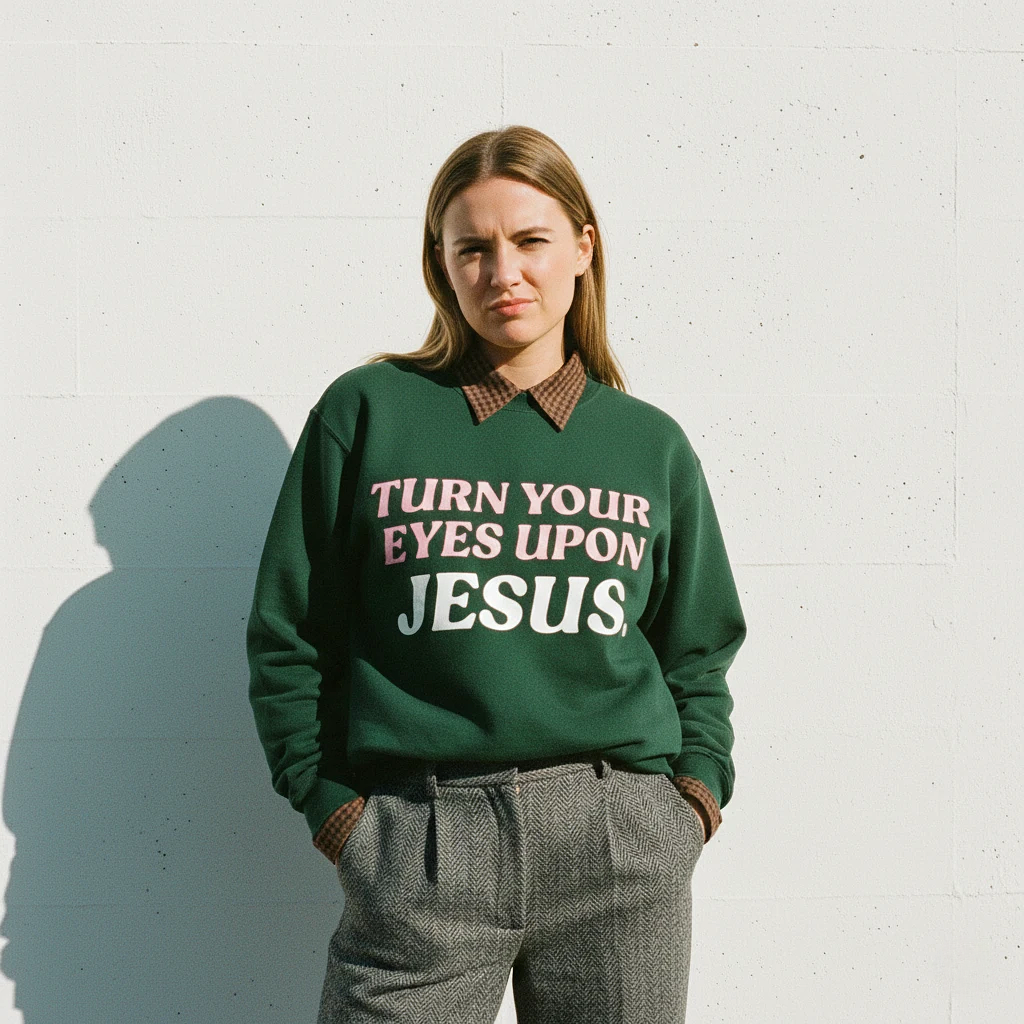 Eyes Upon Jesus Sweatshirt Green