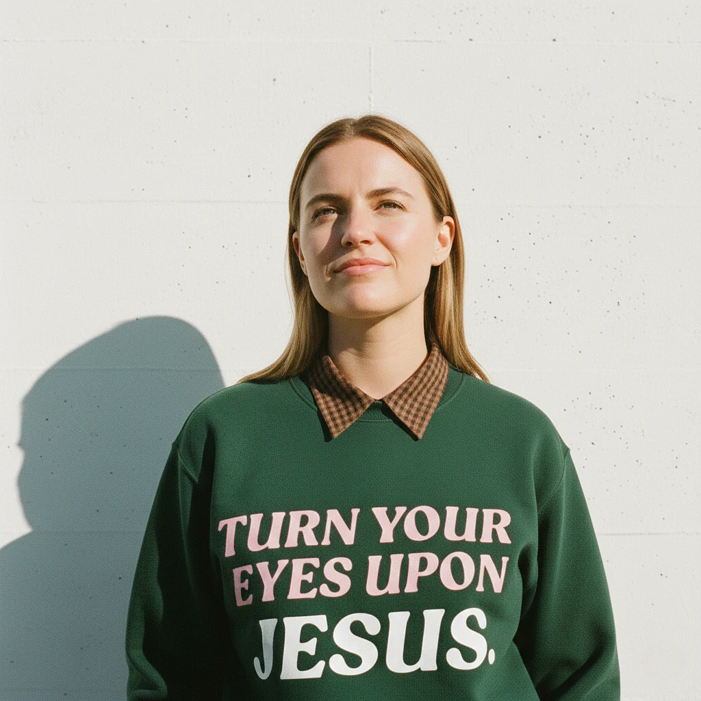 Eyes Upon Jesus Sweatshirt Green