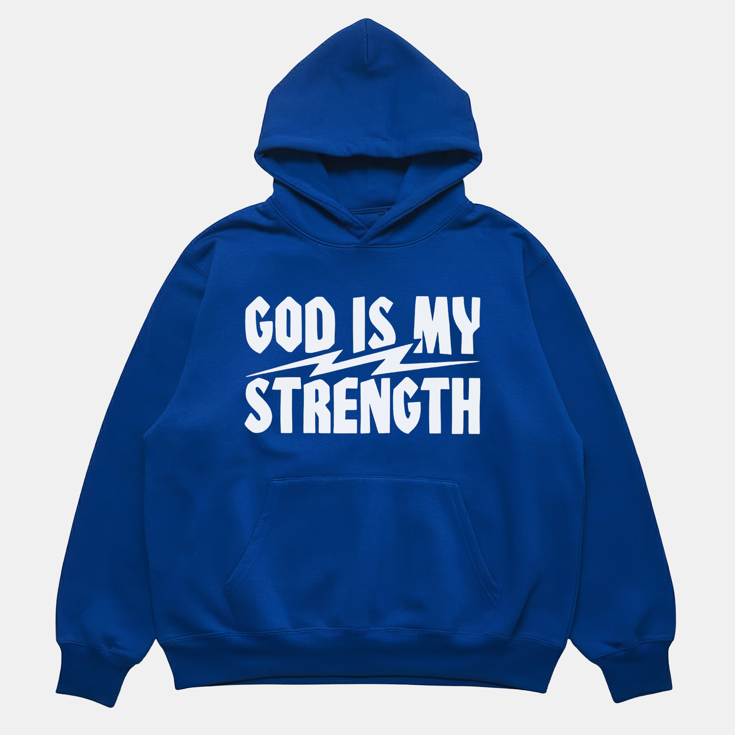 God Is My Strength Hoodie Royal