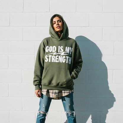 God Is My Strength Hoodie Army