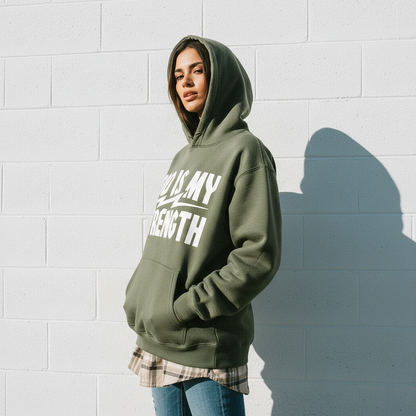 God Is My Strength Hoodie Army
