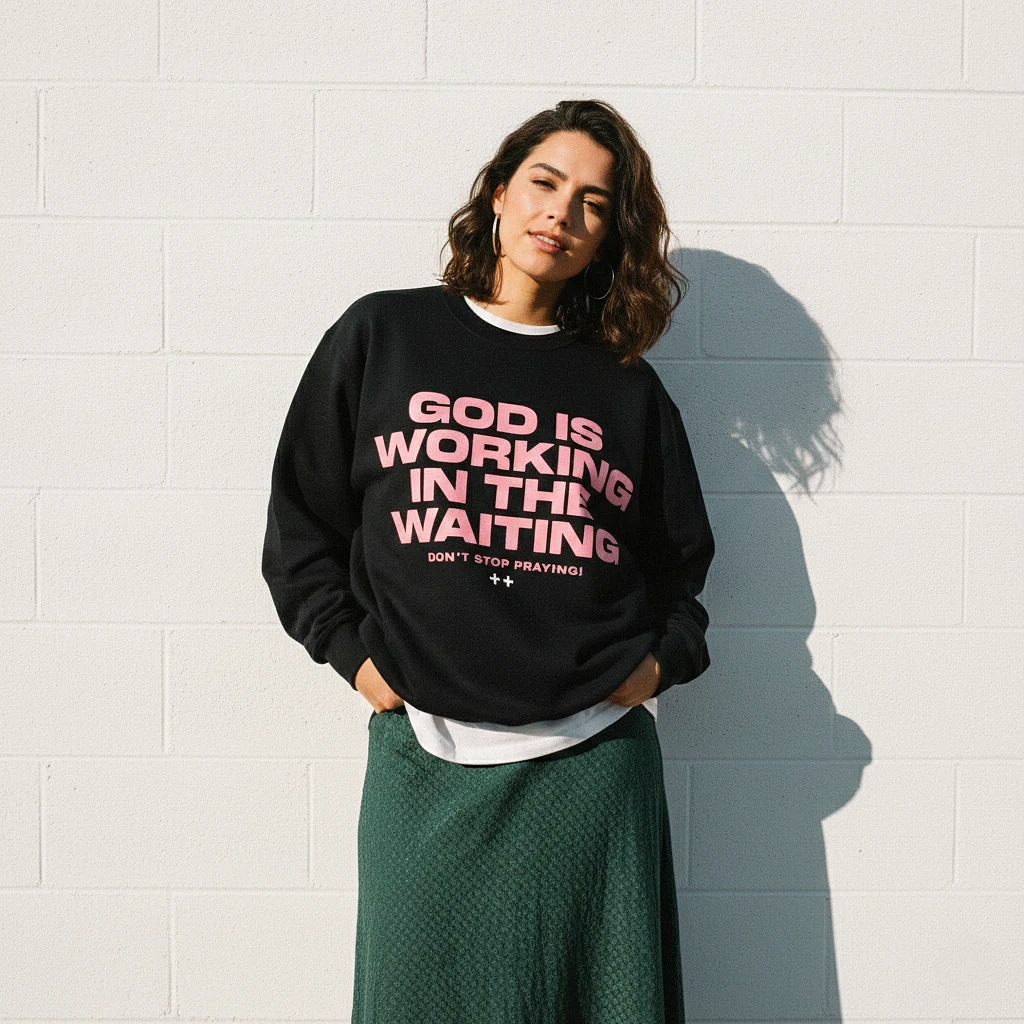 God Is Working Sweatshirt Black