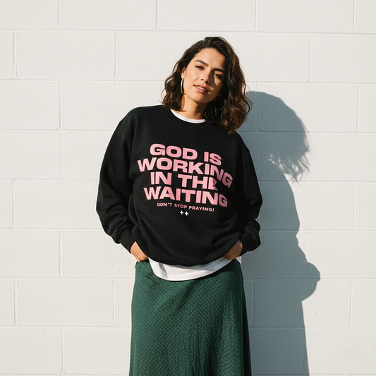 God Is Working Sweatshirt Black