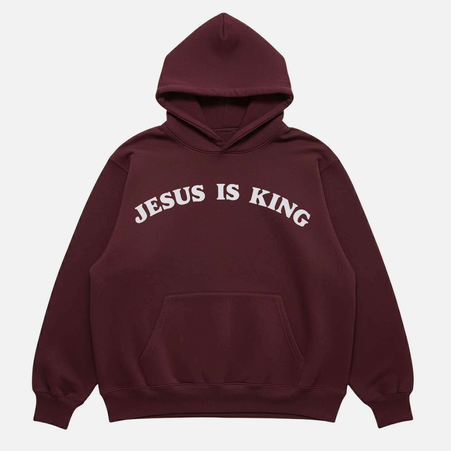 Jesus Is King Hoodie Maroon