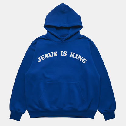 Jesus Is King Hoodie Royal