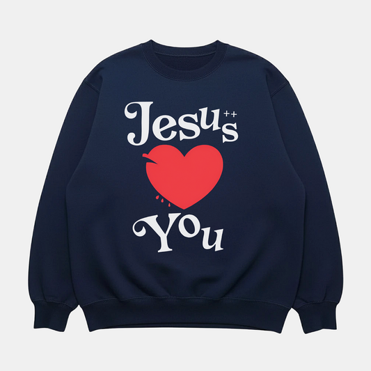 Jesus Loves You Sweatshirt Navy