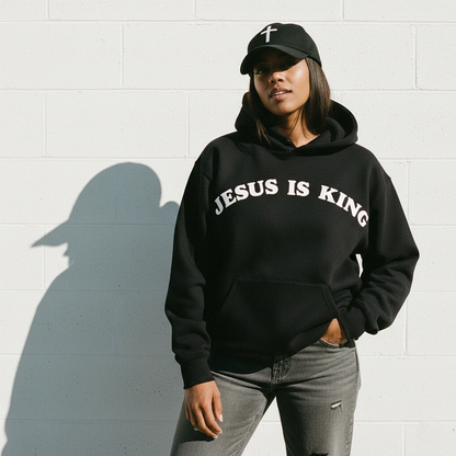 Jesus Is King Hoodie Black