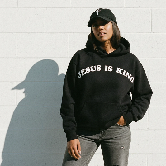 Jesus Is King Hoodie Black