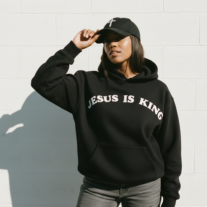 Jesus Is King Hoodie Black