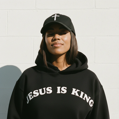Jesus Is King Hoodie Black