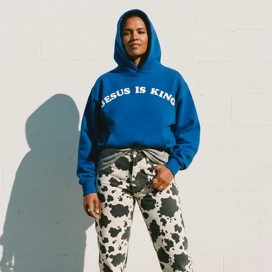 Jesus Is King Hoodie Royal