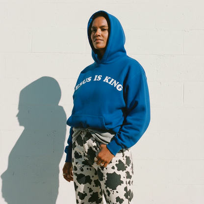 Jesus Is King Hoodie Royal