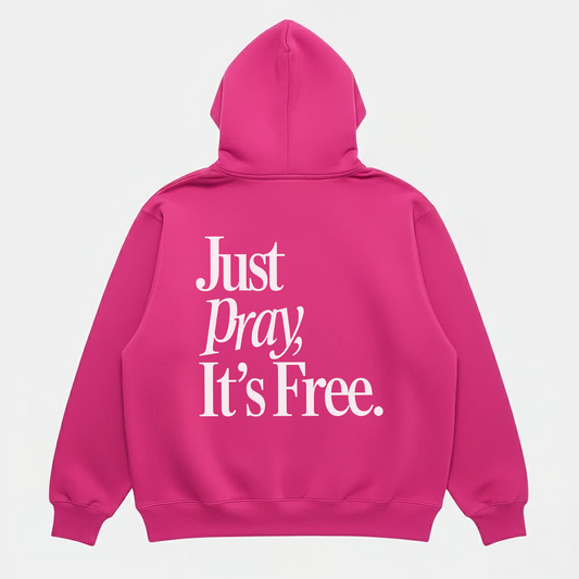 Just Pray Hoodie Pink