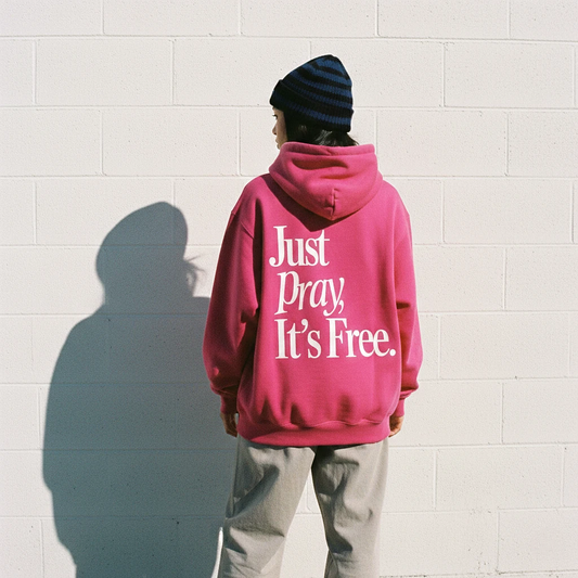 Just Pray Hoodie Pink