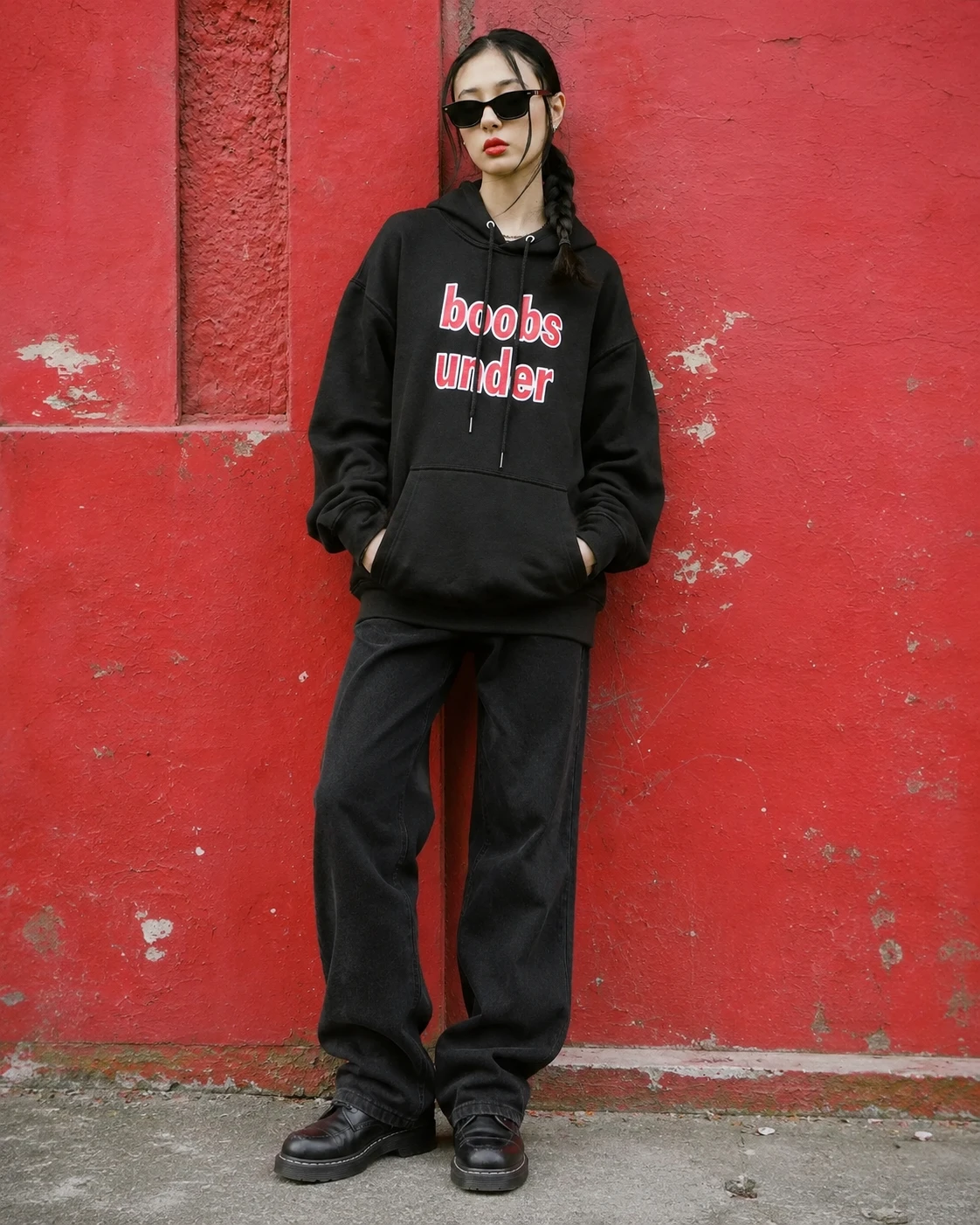 boobs under hoodie