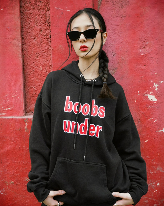 boobs under hoodie